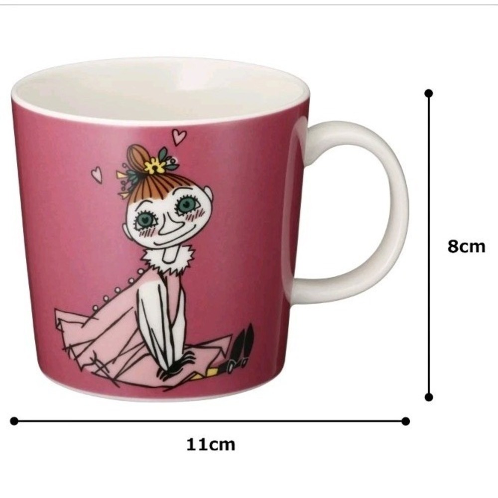New Moomin Arabia Finland Mug Set Little My & Snorkmaiden Pink Purple With Boxes - Picture 6 of 7